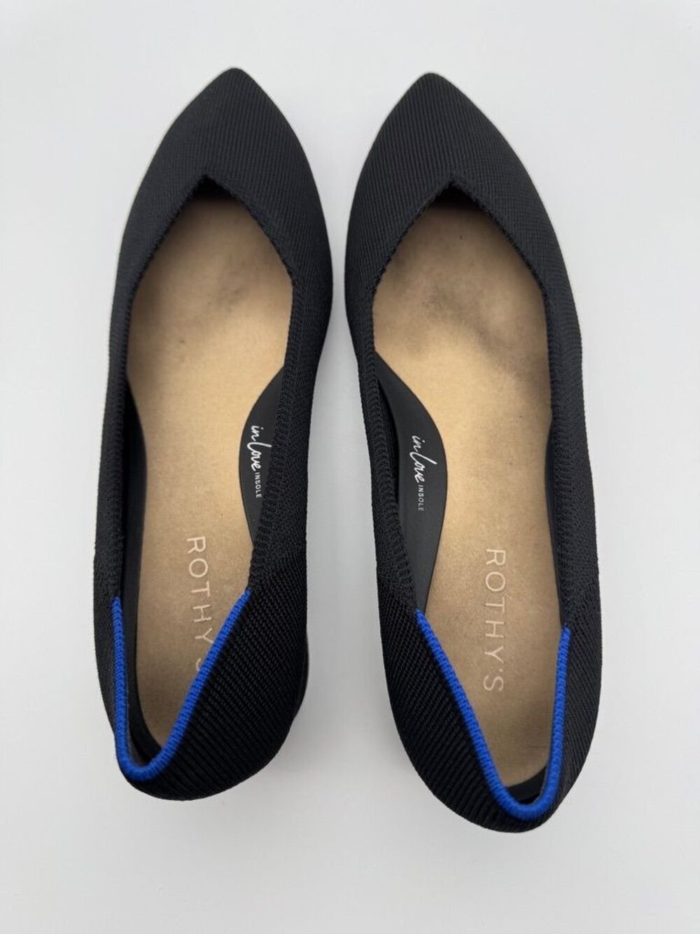 Rothy's The High Point Heel Black Pumps Knit Shoes Block Heel Women's Size 9.5 - Picture 2 of 7